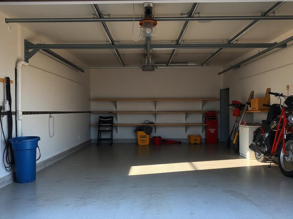 Empty clean garage after junk removal